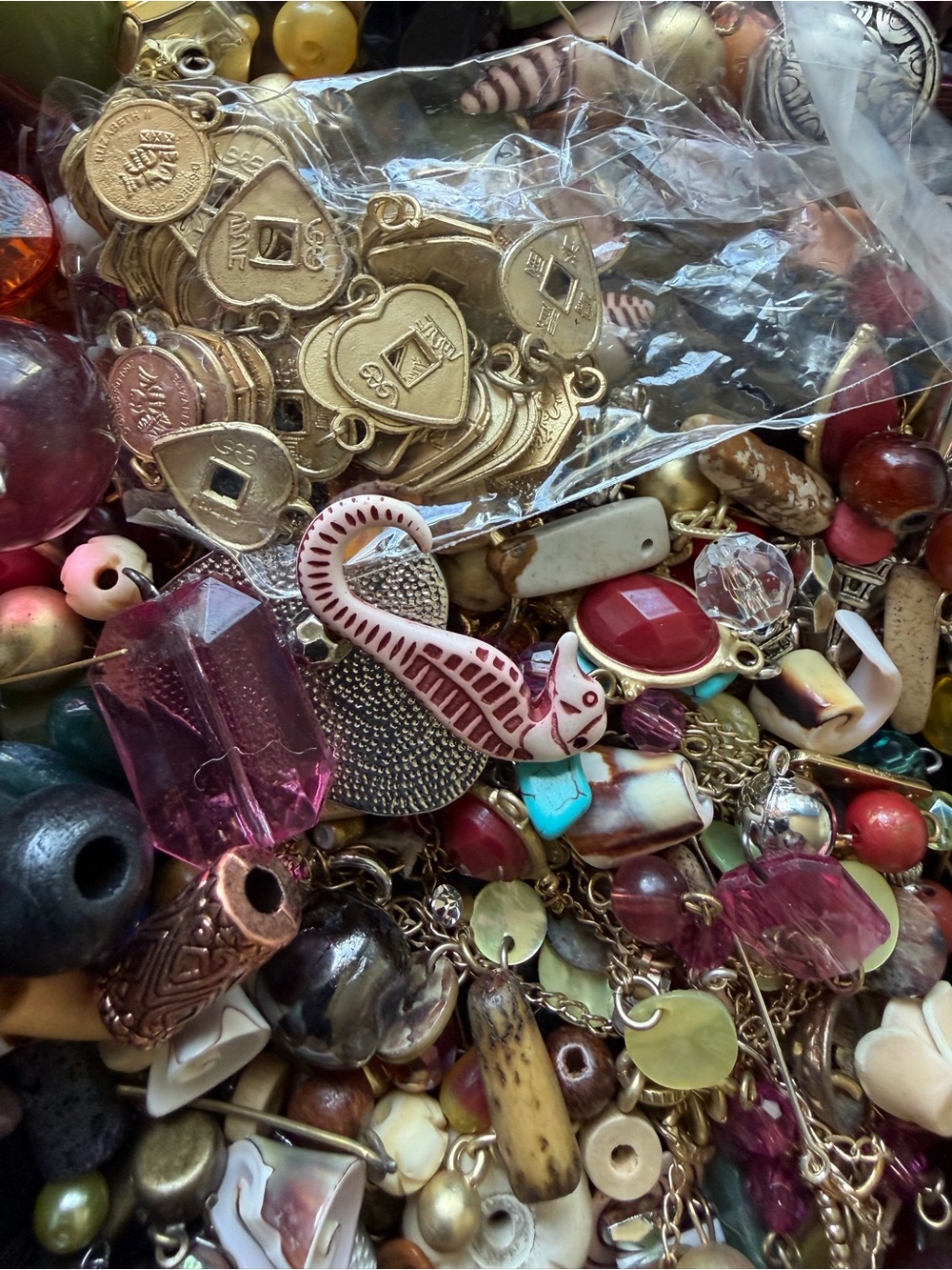 2.9 lbs Mixed Beads and Charms
